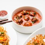 Assorted Indo chinese food in group