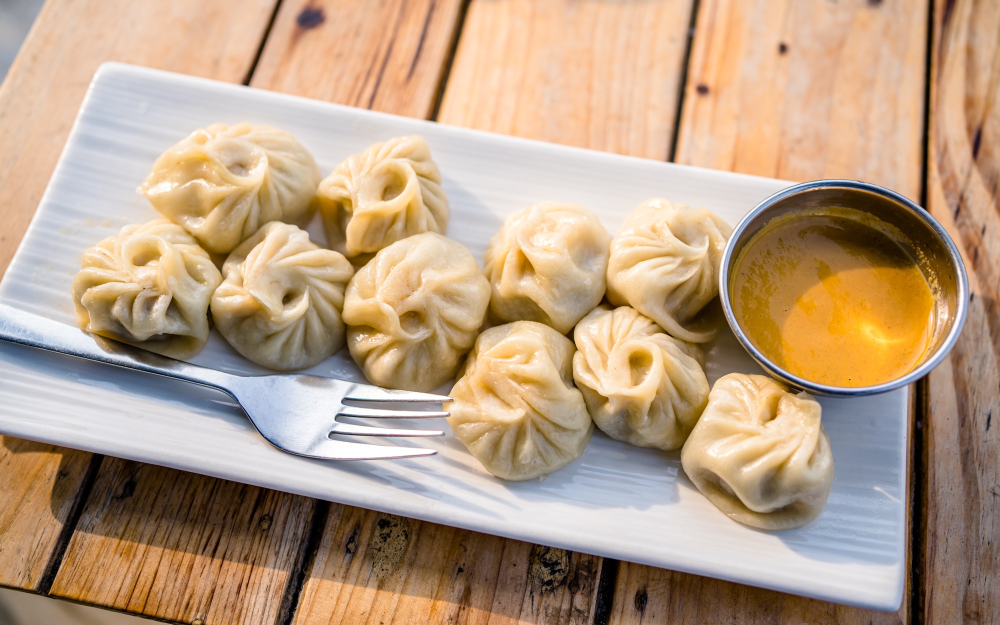 Delicious handmade Chinese food dumplings momo