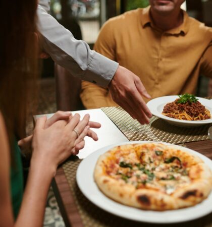 Dinner in Italian Restaurant